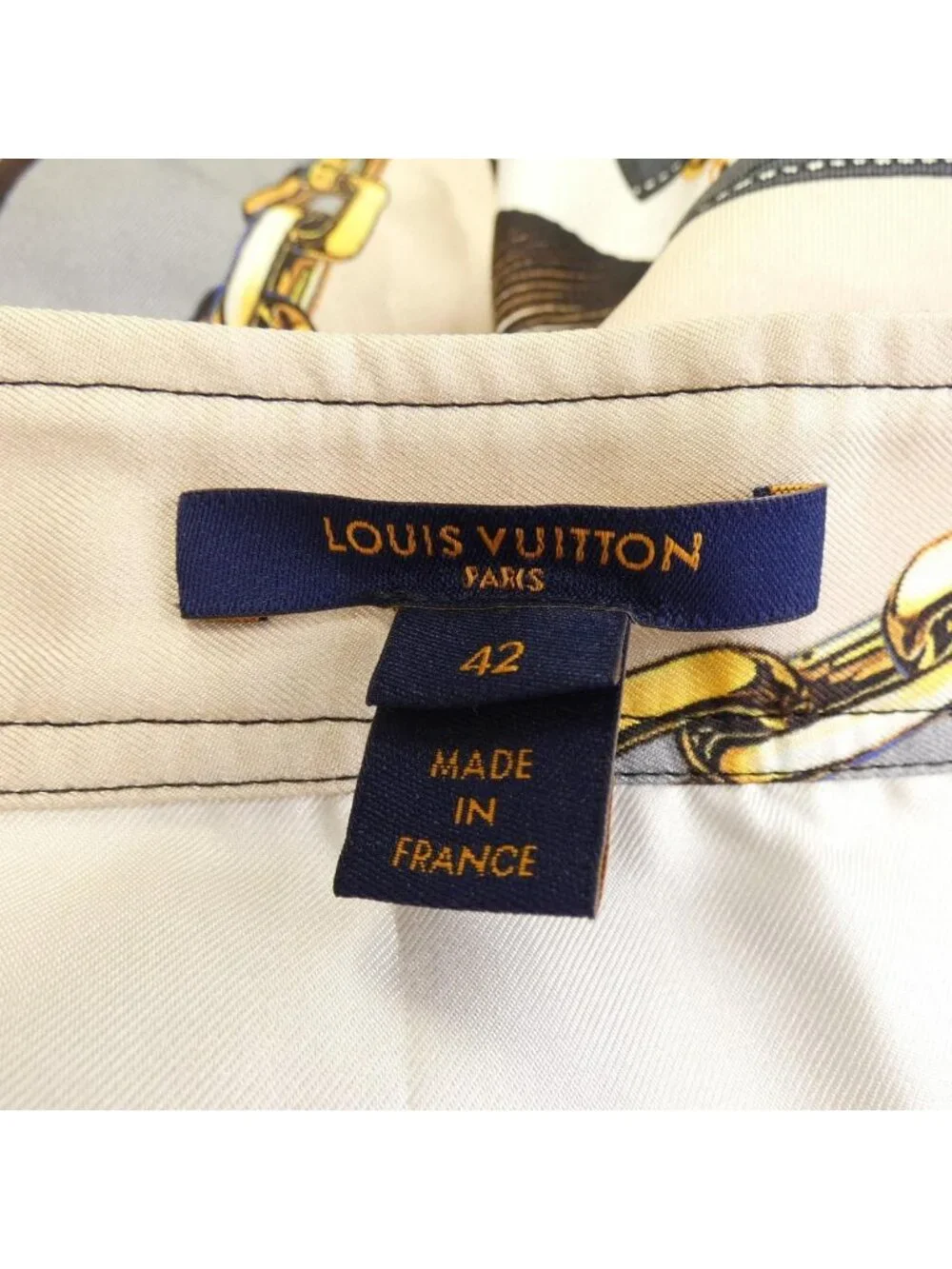 Louis Vuitton Scarf Print Asymmetric Skirt
